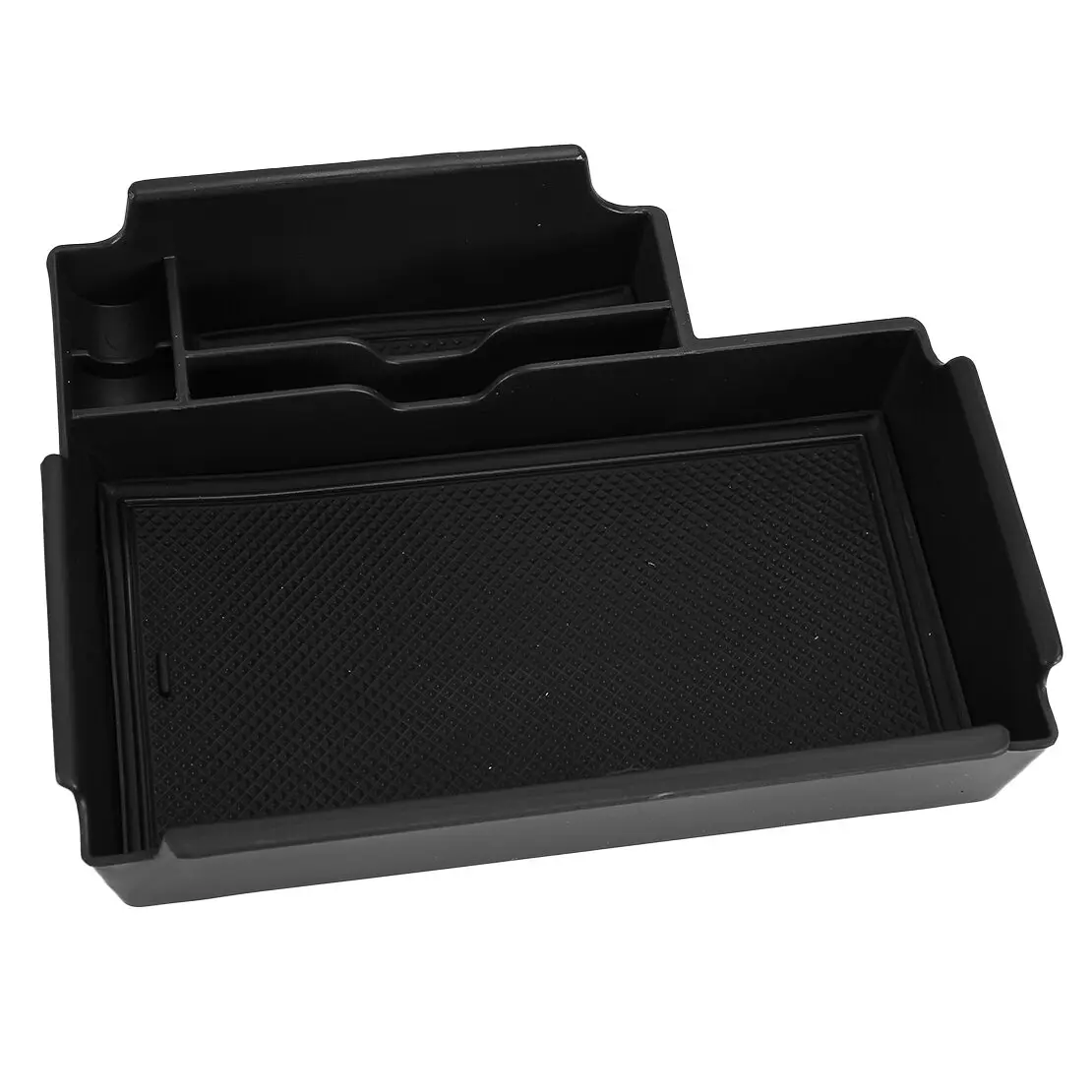 مركز وحدة التحكم مسند الذراع صندوق تخزين درج منظم سجادة ضد الإنزلاق صالح لفورد اكسبلورر 2020 2021 2022 2023 2024 2025 البلاستيك الأسود