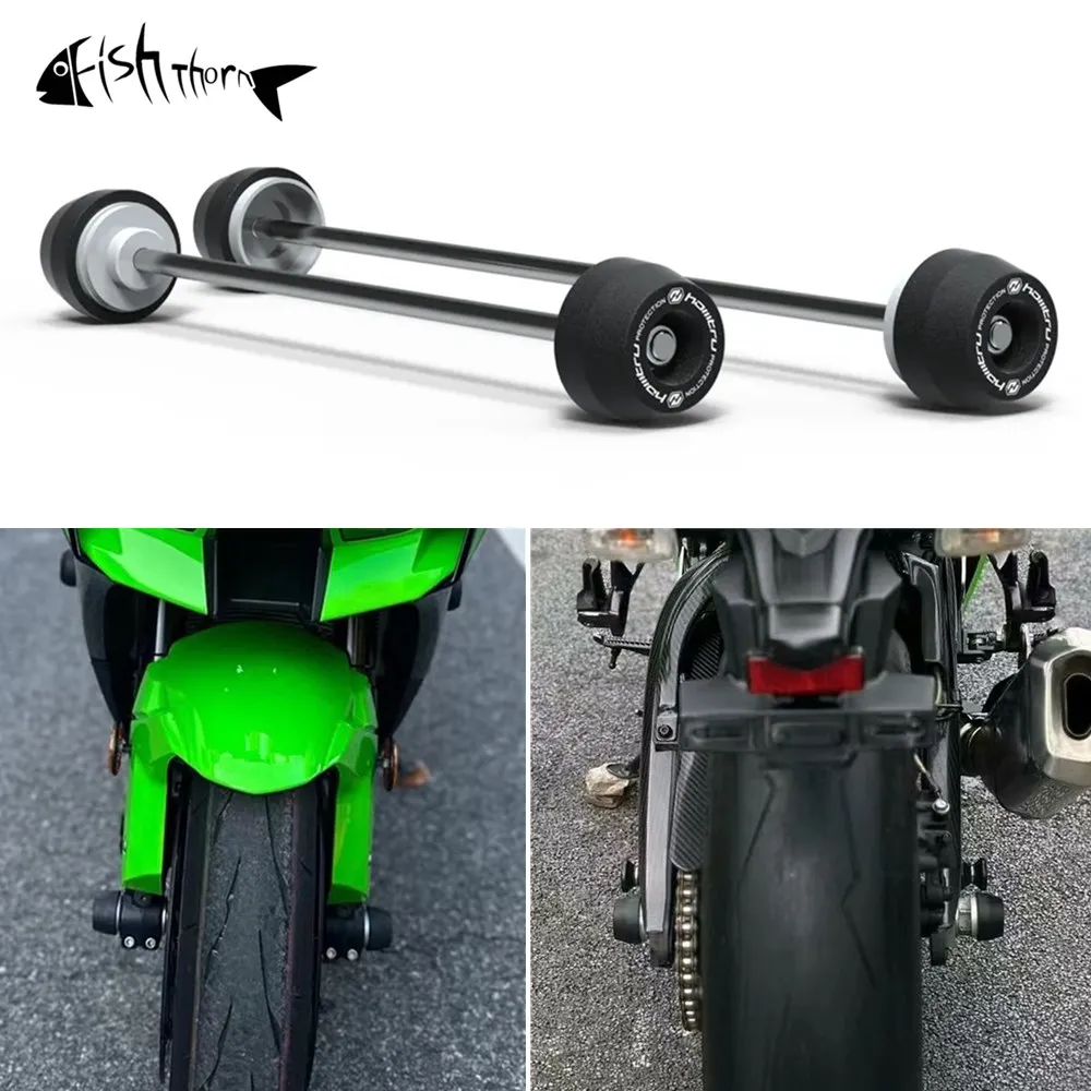 

Motorcycle Front & Rear Axle Fork Crash Sliders Wheel Protection For Kawasaki ZX-10R ZX10R ZX-10RR Ninja zx-10r 2016-2023