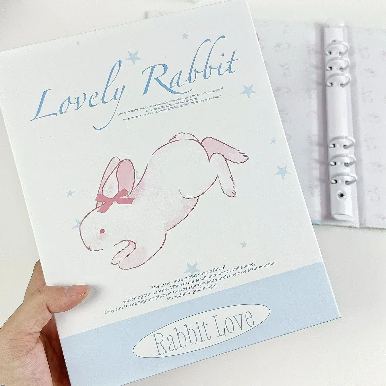 מחזיק תמונות IFFVGX Rabbit A5 מחזיק תמונות Kpop Idol אלבום תמונות אלבום לאיסוף תמונות עבור צילומים ציוד כתיבה קאוואי