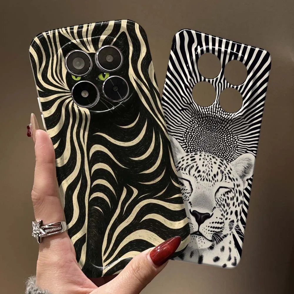

Black Cat Swirl Pattern For Redmi Note 11 11S 11T 12 12S 12T 13 14 15 SE Pro Plus Speed 5G Wave Oil Film Phone Case