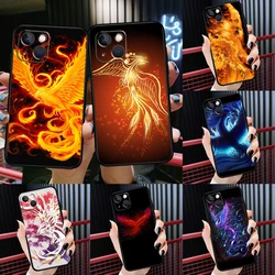 Phoenix Bird Capa For iPhone 15 11 14 Pro Max 12 13 14 Pro Max Plus X XR XS Max 12 13 Mini Phone Case