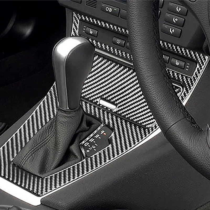 

Auto Console Gear Shift Panel Frame Decoration Trim For BMW X3 E83 2006-2010 LHD RHD Carbon Fiber Sticker Interior Accessories