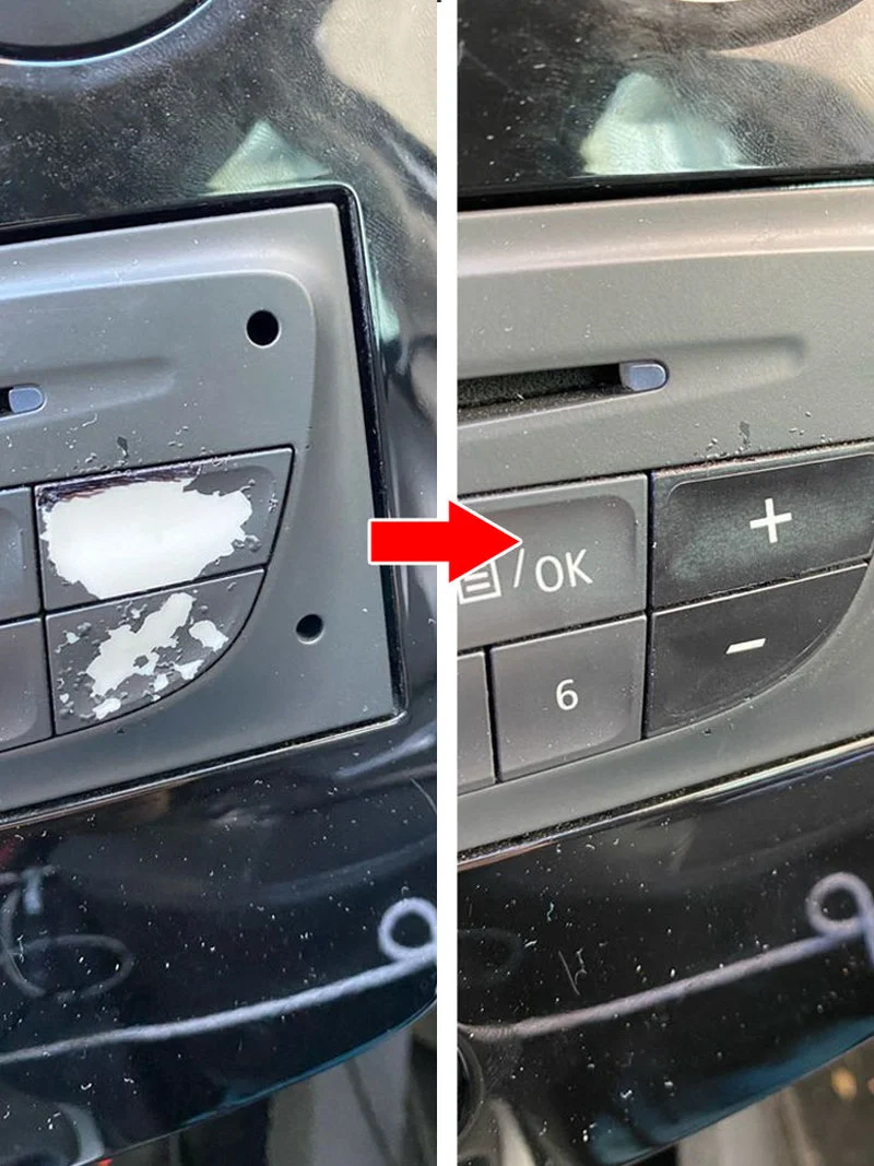 Car Interior Button Repair Stickers CD Radio Audio Button Repair Decals Decor for Twingo for Renault Clio and Megane 2009-2011