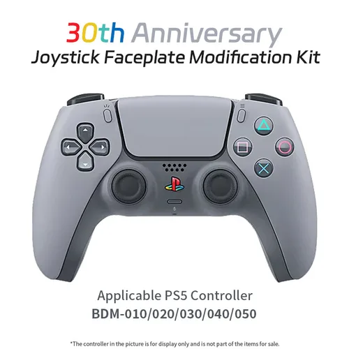 Imagen 2 del producto 30 aniversario limitado para el controlador PS5 Shell cubierta frontal trasera Playstation 5 reemplazo de la caja para BDM-010/020/030/040/050