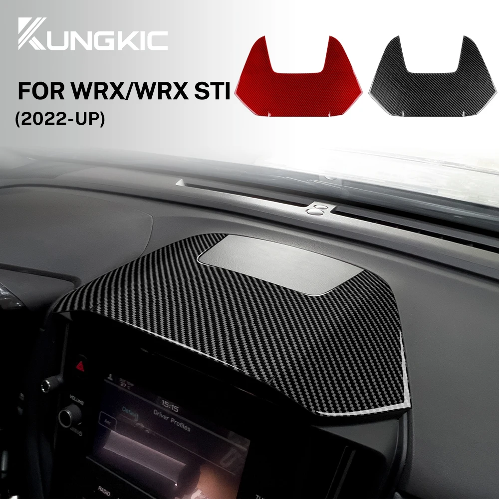 Car Center Console Middle Sticker For Subaru WRX/WRX STI 2022 2023 Real Soft Carbon Fiber Sticker LHD RHD Interior Accessories