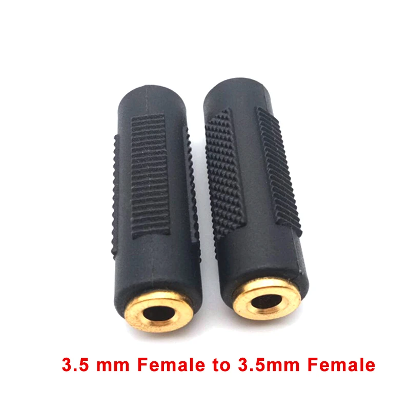 

5PCS New 3.5 mm Female to 3.5mm Female Jack Stereo Connector Coupler Adapter Audio Cable Extension for MP3 DVD Headphone Car AUX