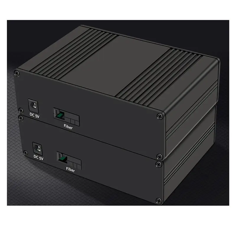 DT22 2X 4 Channels XLR Audio Fiber Optical Extender via SC Fiber Up to 20km - Balanced XLR, EU Plug