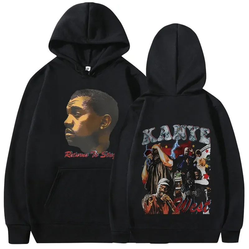 

Rapper Kanye West Hoodies Men's Clothing Fashion Hip Hop Vintage Hooded Sweatshirts Gothic Clothes Long Sleeve Hoody Streetwear