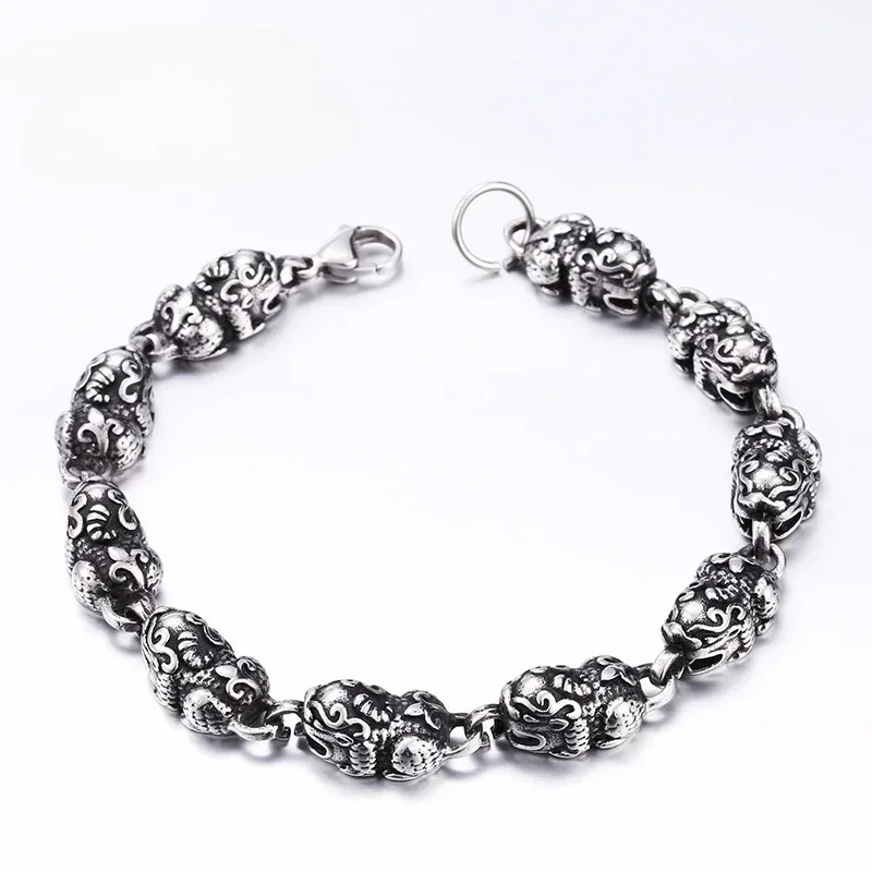 Stainless Steel Divine Beast Pixiu Men's Personalized Trend Fashion Bracelet Chain