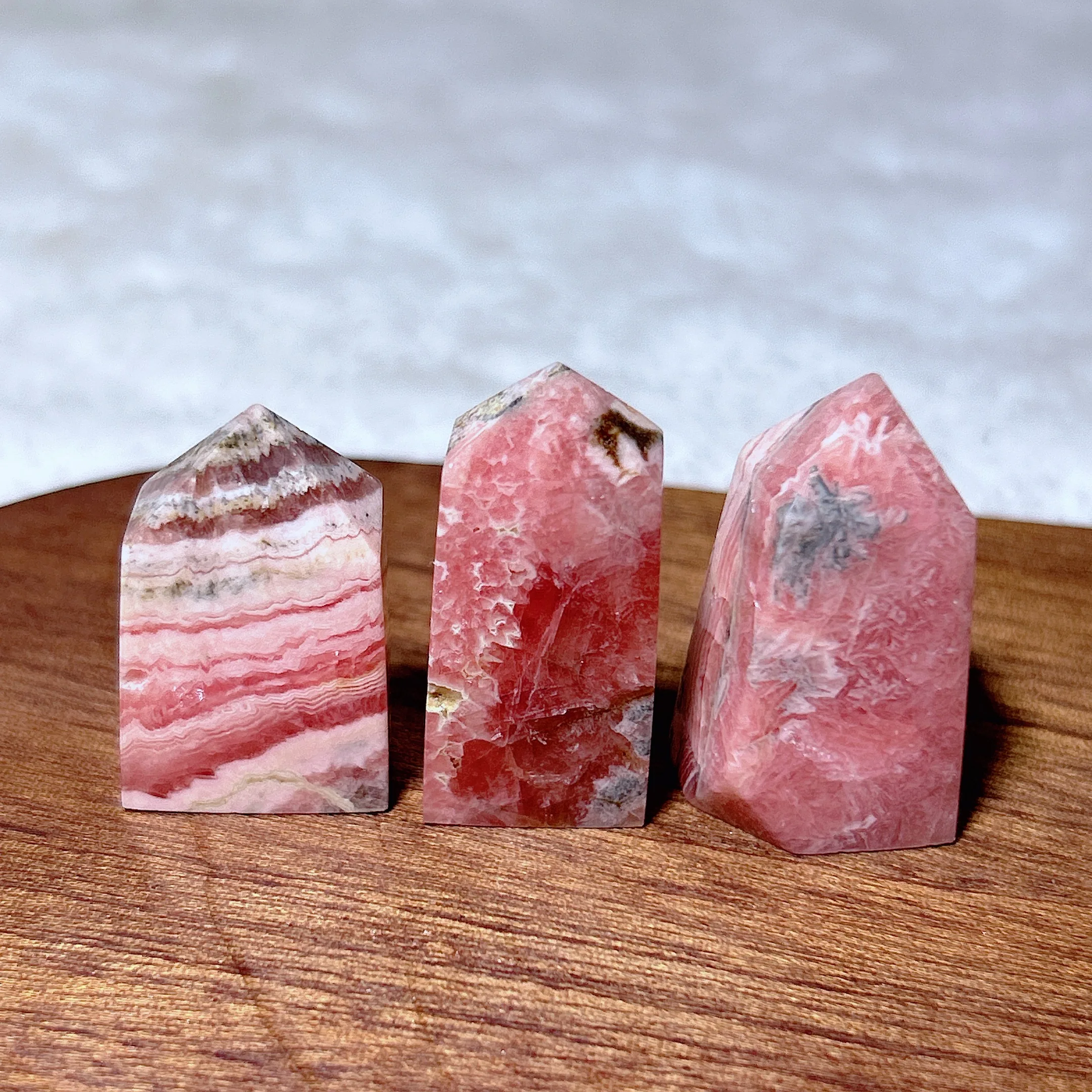 

High Quality Healing Natural Crystals Argentina Rhodochrosite Tower Point Gemstones Mineral Energy Home Decorations Gift