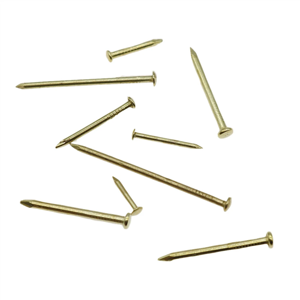 Copper Plated Iron Nail Rod Dia 1/1.2/1.5/1.8mm Round Head Screw Small Tiny Nails Model Making Hardware Connection Fastener