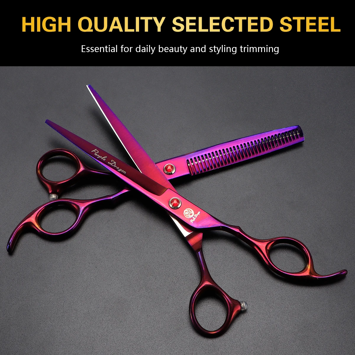 Professional 6 inch Hair Scissors Thinning Stainless Barber Scissors Cutting for Pet Women Man Hair Shears Scissor Salon Tools