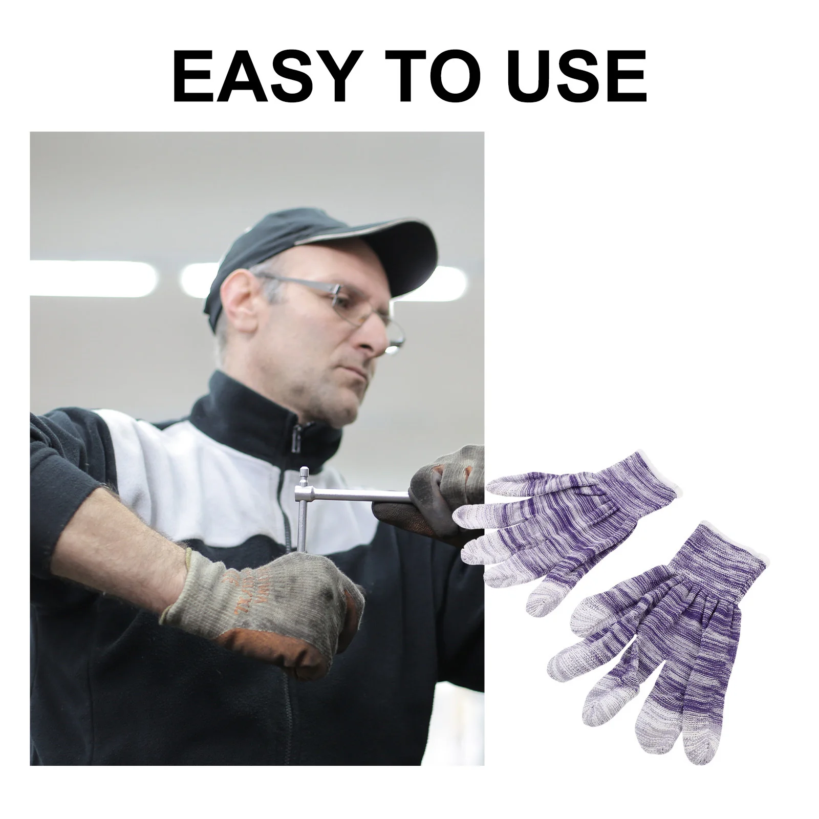 12Pairs Anti-Static Coated Gloves Non-Skid Protective Work Gloves for Construction Auto Repair Mechanical Maintenance Labor