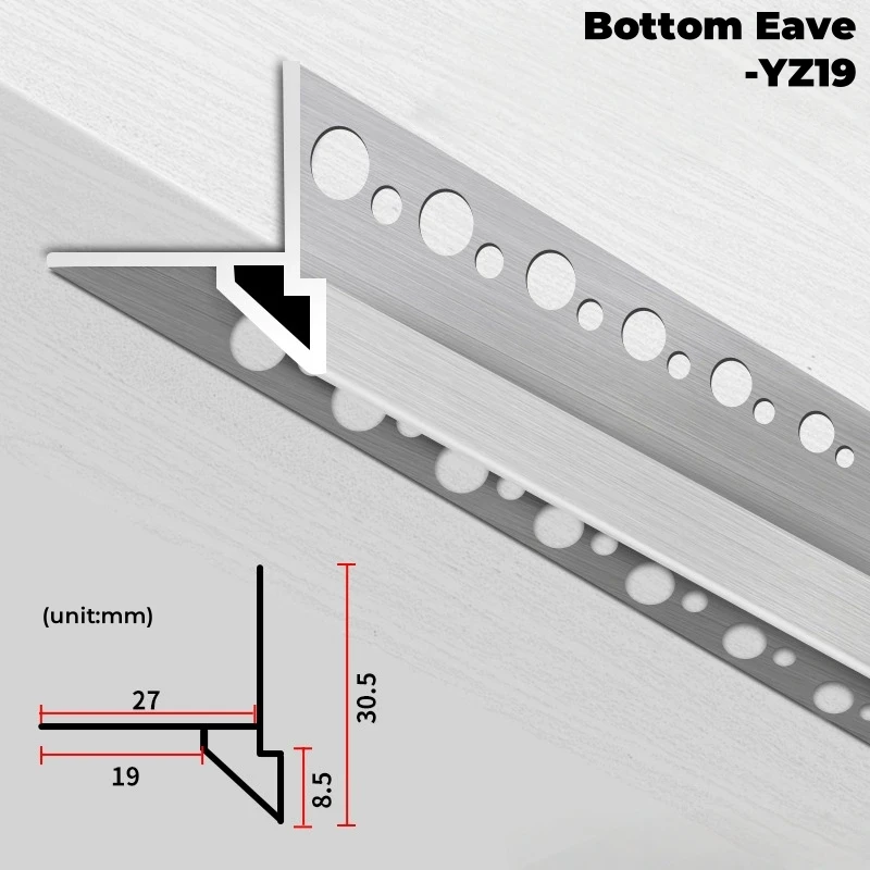 Outdoor Drip Line LED Eave Light Aluminium profiel Eagle Snavel Drainage Kanaalvenster Rooftop Terras Waterdichte barstripverlichting