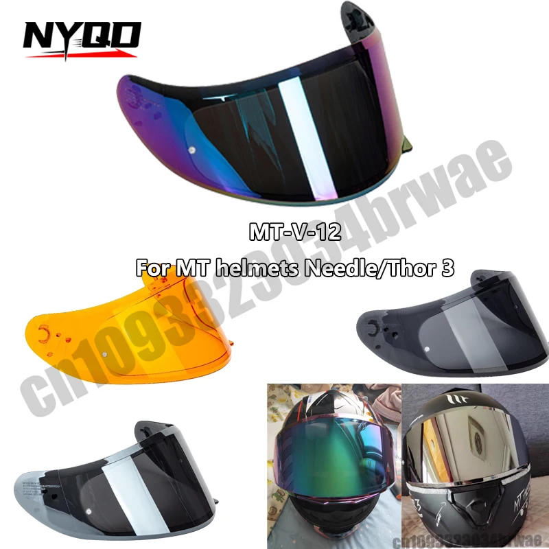 

MT-V-12 Helmet Visor Replacement Wind Shield for MT THUNDER 3 SV STINGER Helmet Original MT Equipments Accesorios Para Moto