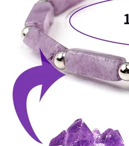 Natural Amethyst Body-purify Slimming Bracelet Stone Energy Bracelets for Women Fatigue Relief Healing Yoga