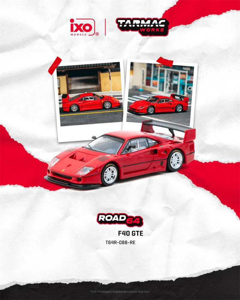 (예약 주문) TW 1:64 시빅 / GT3 / RWB930 / F40 다이캐스트 수집가용 차량 모델카