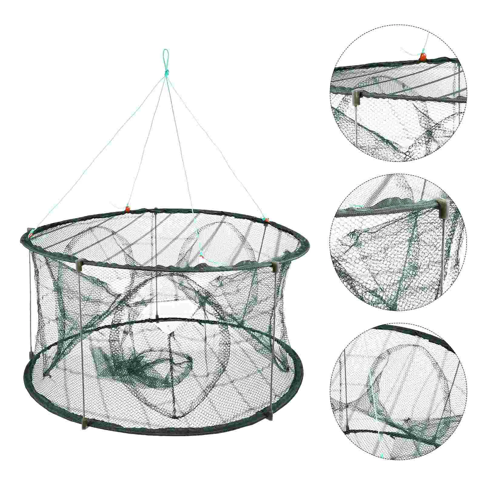 

Fish Cage Fishing Bait Portable Trap Net Supply Nylon Convenient Shrimp Folding Multi-function
