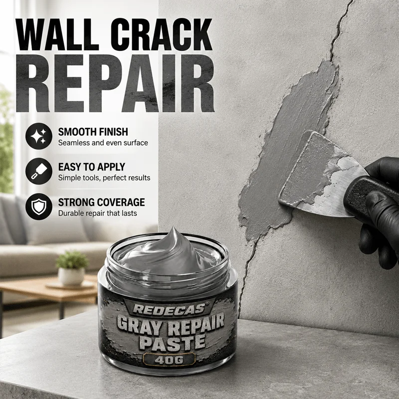 Wall & Furniture Repair Paste, Smooth, Anti-Crack, Easy Apply, Fix Cracks, Peeling Holes, Cover Black Marks Footprints Scratches
