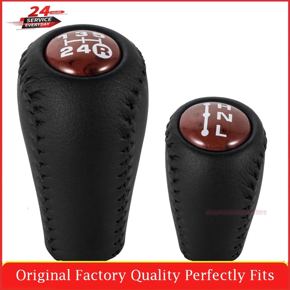 Pomo de Palanca de Cambios de Cuero PU para Transmisión Manual de 5 Velocidades para Toyota Prado LC120 Land Cruiser Prado 2003-2009