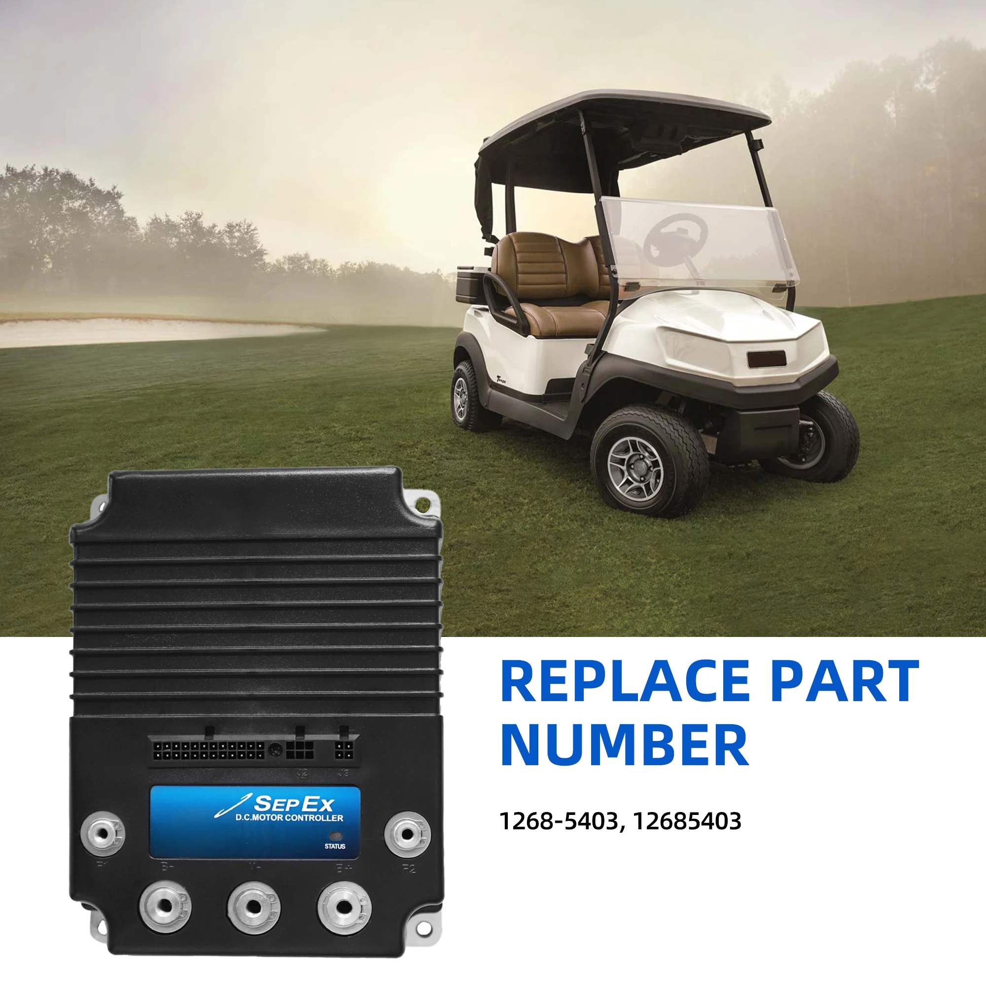 1268-5403 48V 400A Controlador de velocidade do motor DC para carrinho de golfe Curtis Ezgo Club Car 1999-UP