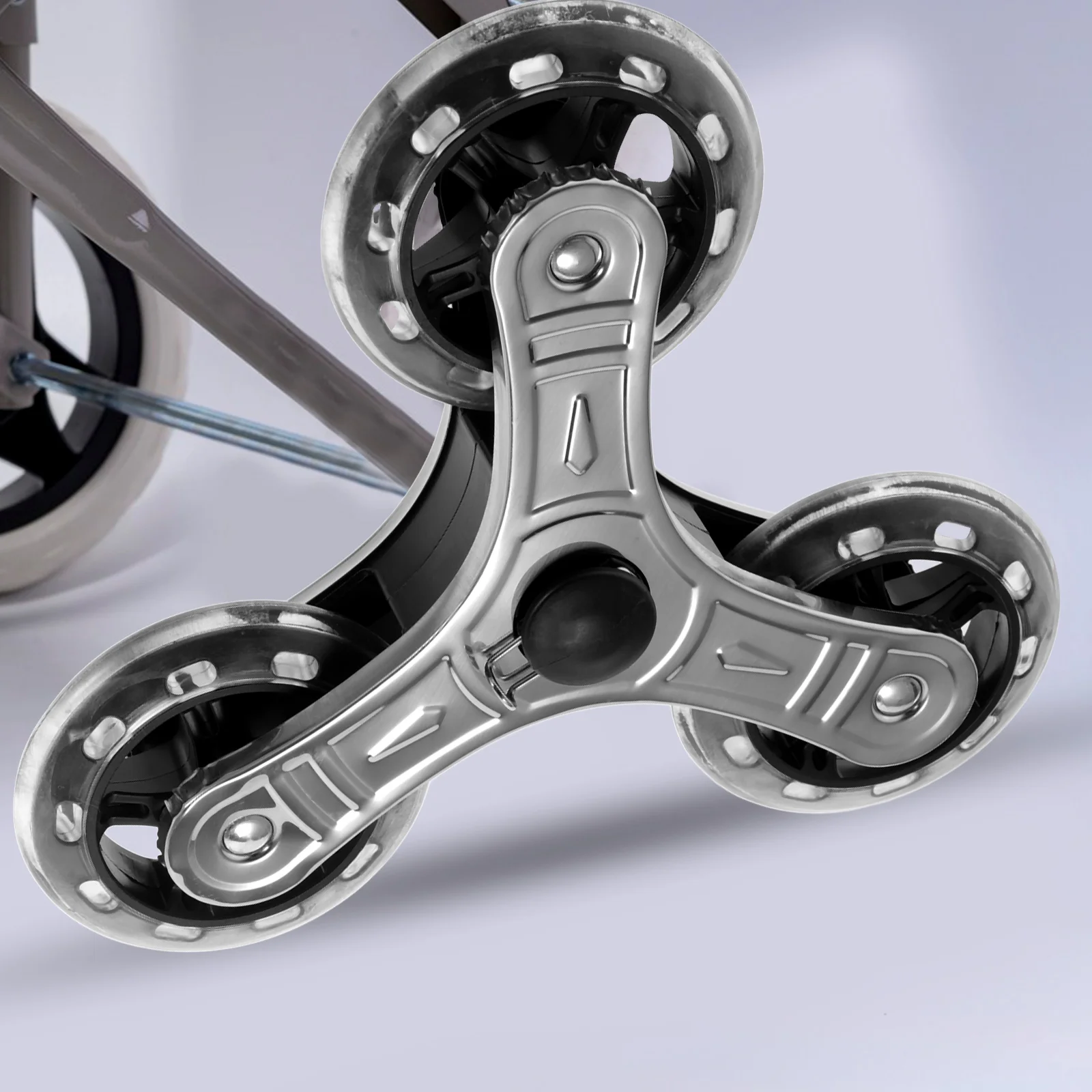 

Stainless Steel Triangle Stair Climbing Cart Casters Trolley Wheels Shopping Cart Replacements Supplies Luggage Caster