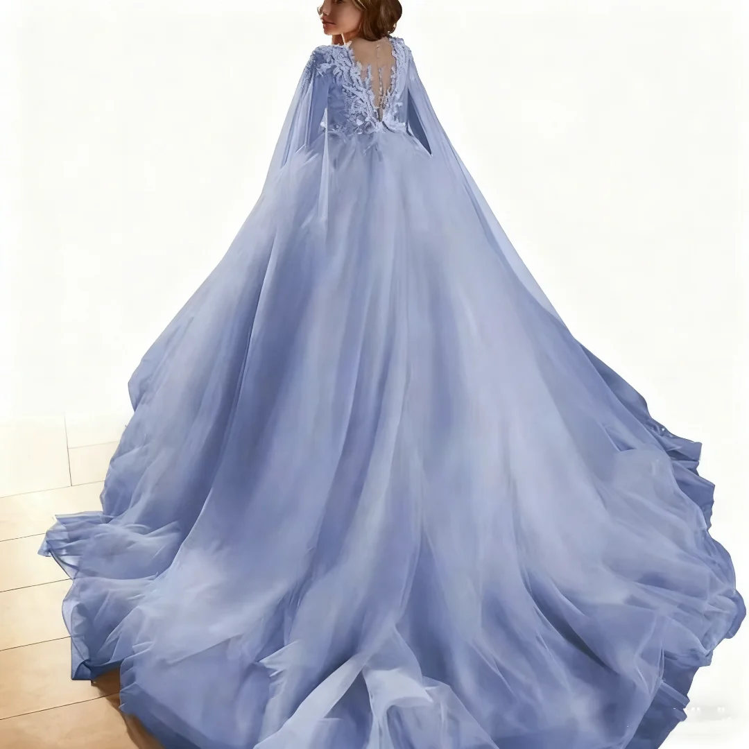 Elegant White Flower Girl Dress First Communion Dress Lace Print Princess Wedding Party Children's Birthday Dress