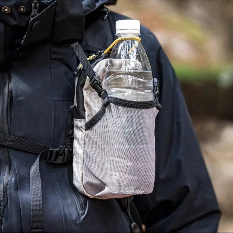 

Новая сумка-держатель для телефона на крепление на котелок, с быстрой регулировкой ремня, водонепроницаемая, из нейлона 420D, для велоспорта, походов и кемпинга.