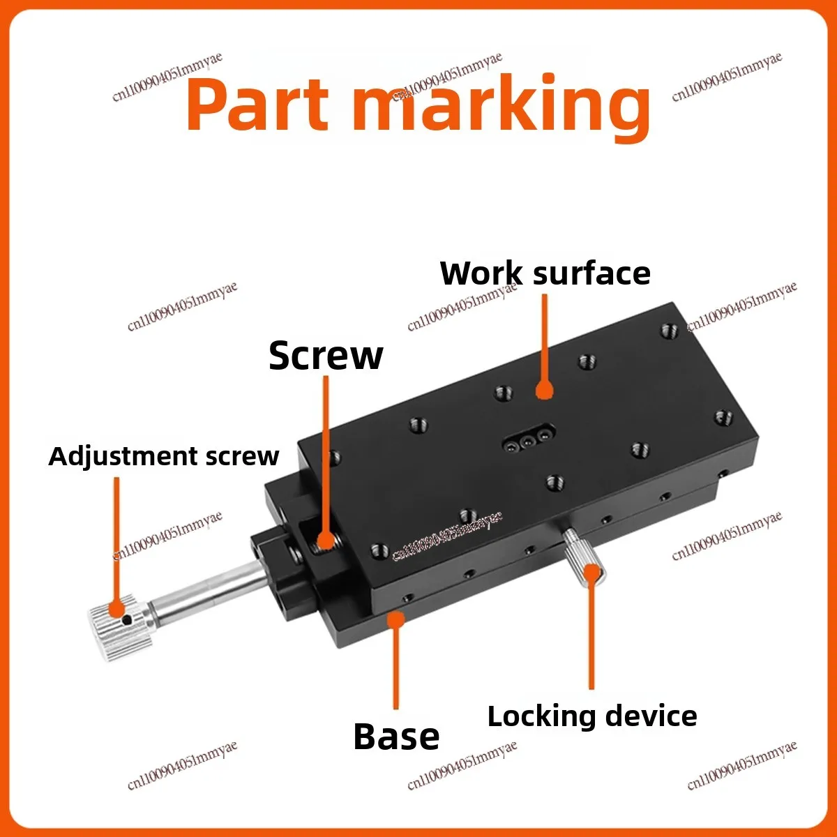 X-axis dovetail groove platform feed screw type manual slide