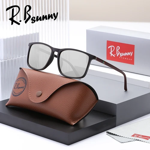Imagen 2 del producto RBsunny marca gafas de sol polarizadas hombres mujeres marco Retro UV400 gafas hombre rectángulo casual pesca gafas de conducción al aire libre