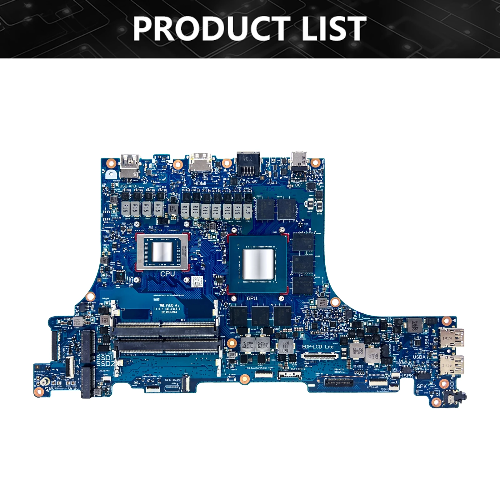 G513Q R9-5900HX RTX3080-V8G Mainboard For ASUS PX513Q G513RS G513QE G713QM G713QR Laptop Motherboard G533-6050A3250201