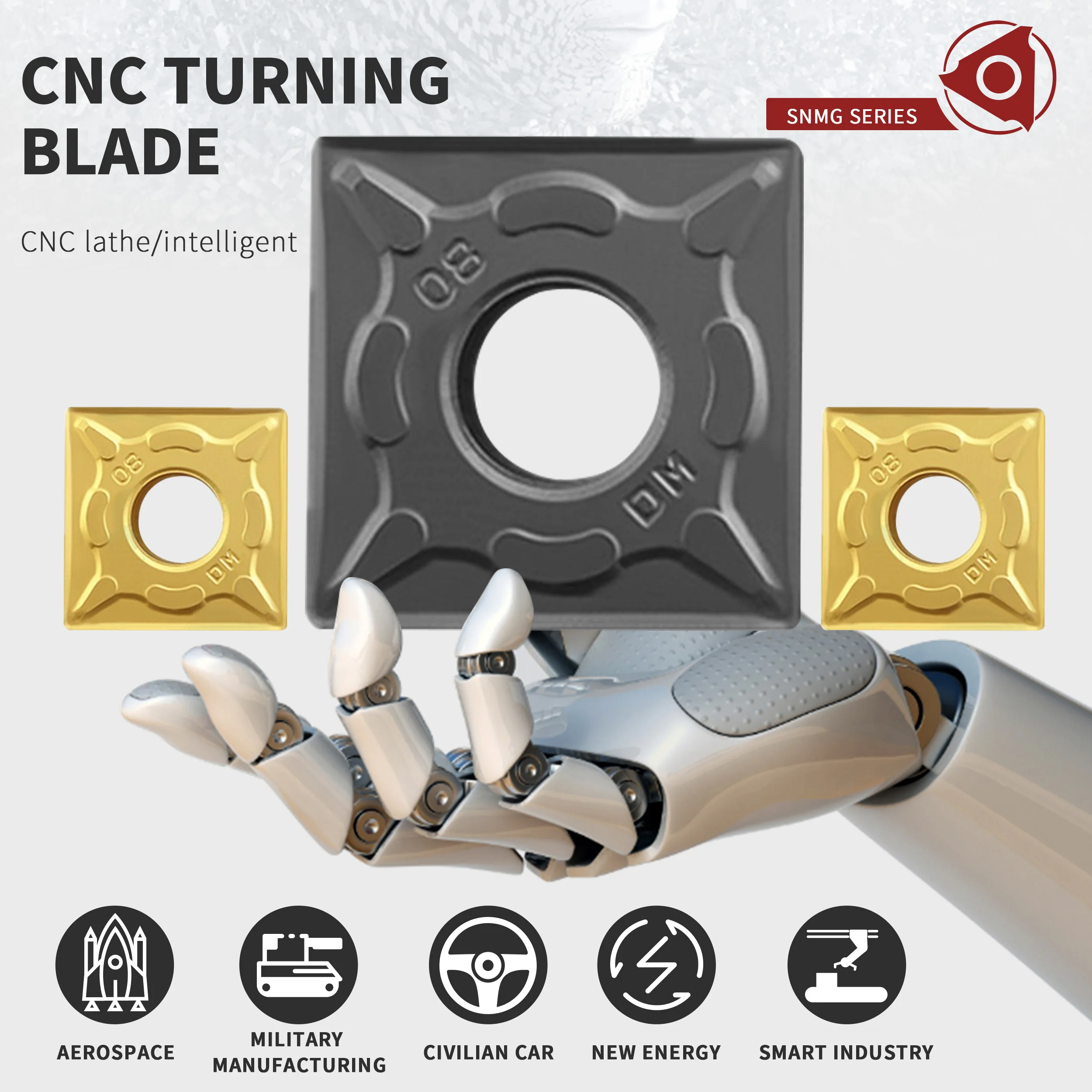 SNMG150608 DM YBC251 YBC252 SNMG150612 CNC Lathe machine Turning Tool Carbide insert Through slot Impact and abrasion resistance