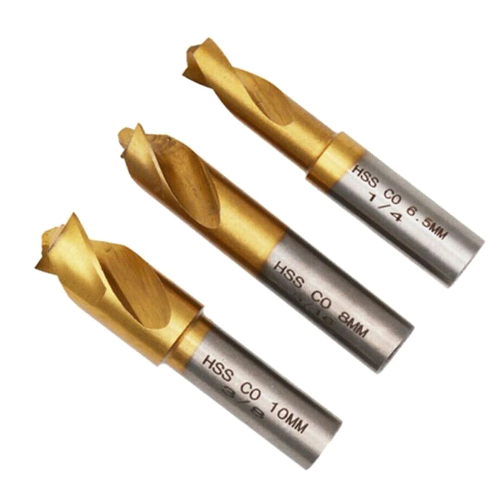 3Pcs Cobalt Titanium Coating Bit Set Welding Spot-Welders Drill Bit Kit with Aluminum Case