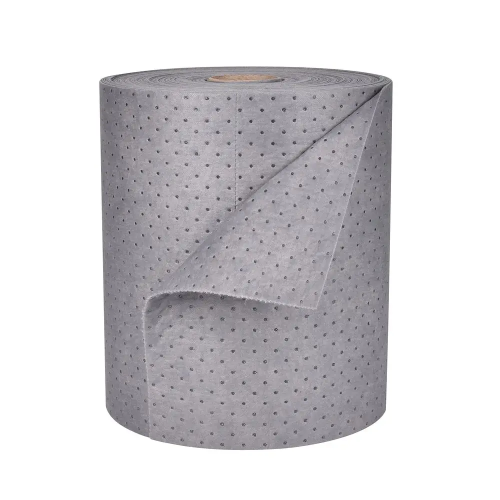 

LT10W Heavy Weight Oil Absorbent Mat Pads Roll, Universal Oil Absorbent Roll, Premium, Heavyweight, Polypropylene, Absorbing Ma