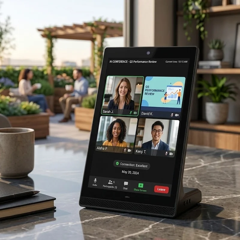 L-Shaped Desktop Digital Signage LCD Screen For Office Meetings, Interactive Table Display With Touch Control