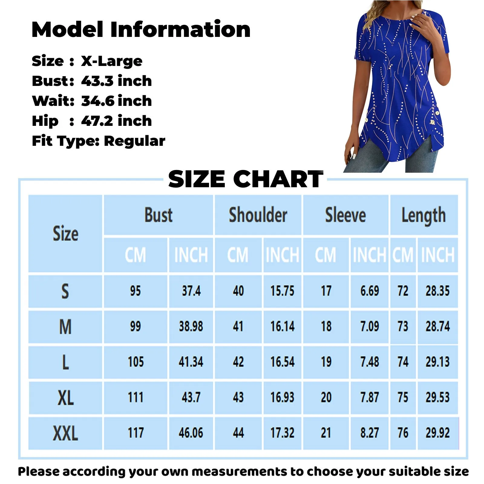 تيشيرت نسائي قصير الأكمام بنقط البولكا ، تيشيرت بحافة غير منتظمة ، تيشيرتات بياقة مستديرة ، أزرار ، لون سادة ، موضة صيفية