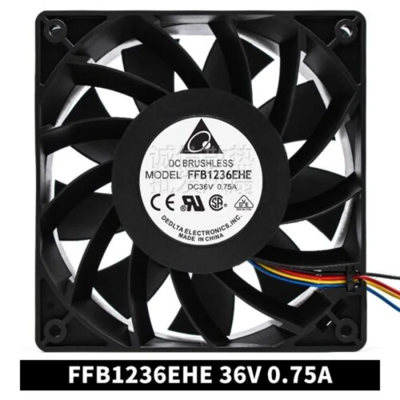 

C Delta FFB1236EHE DC36V 0.75A 4-Wire Inverter Cooling Fan