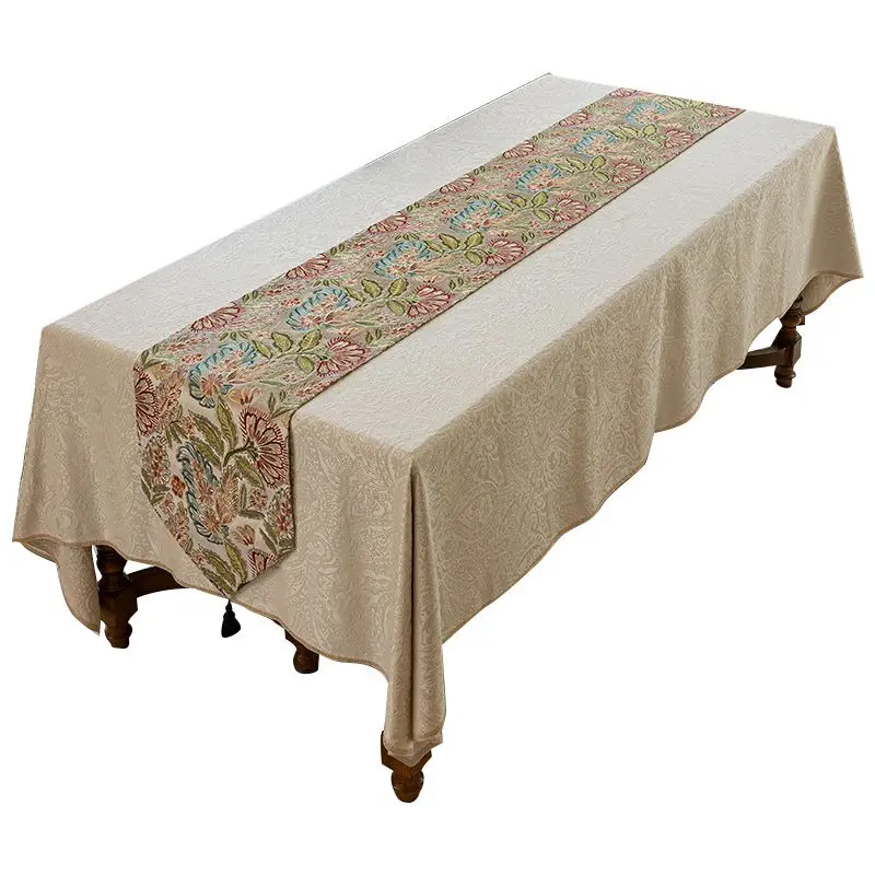 

Embroidered table flag light luxury high-end high-end coffee table dining table cover
