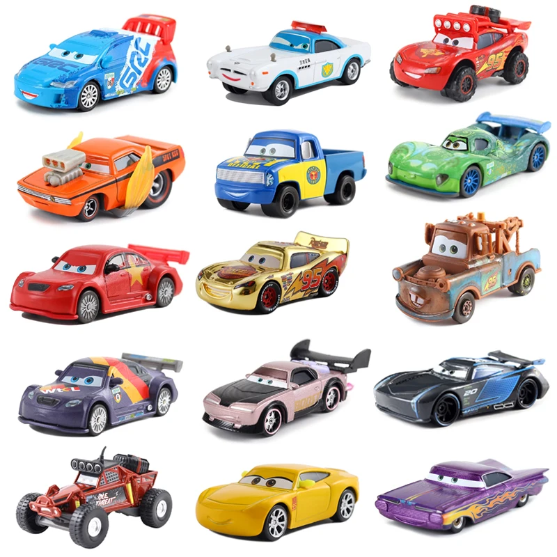 Disney pixar 3 2 metal fundido brinquedo modelo de carro relâmpago mcqueen miss torta britânica presente de aniversário para crianças brinquedos