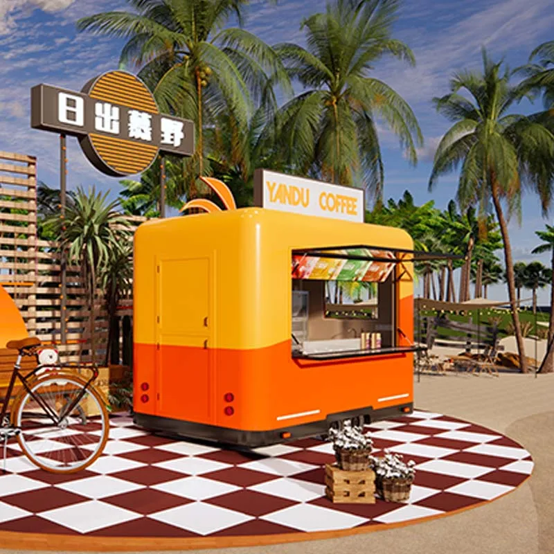 China Factory Outlet Fully Equipped Mobile Food Trailer Hamburger Ice Cream Hot Dog Truck for Snack and Chip Sales