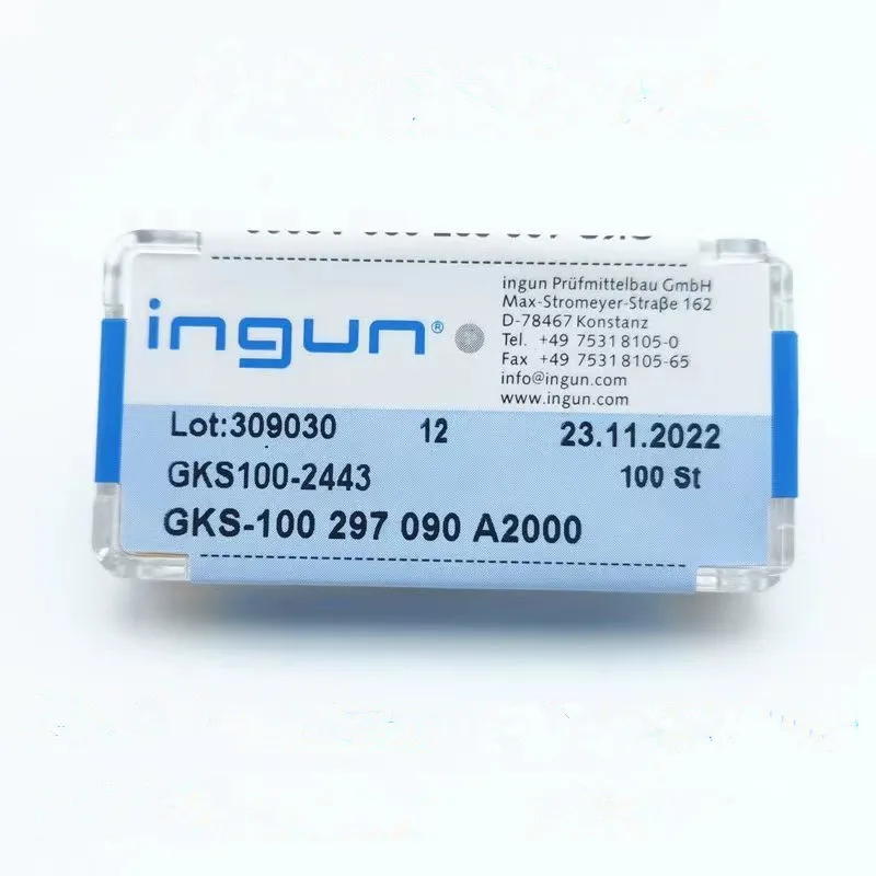 100PCS INGUN British Steel Probe GKS100 297 090 A2000/A3000 Outer Diameter 1.36mm Spring Test Pin ICT Test