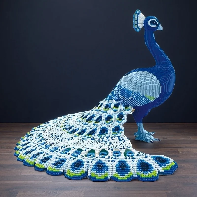 5860 pièces de blocs de construction paon mignon-articles d'affichage à collectionner-Design exquis-artisanat fin