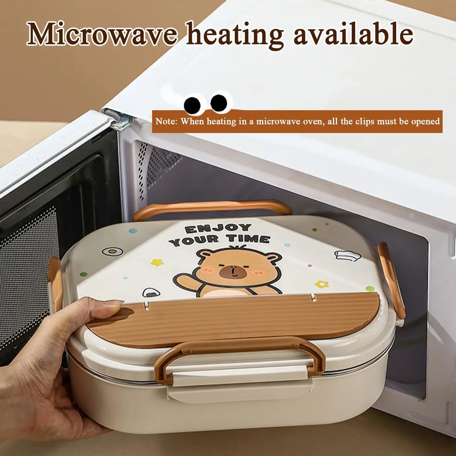 Kinder-Lunchbox, Edelstahlbehälter mit Deckel und Besteck, tragbare mikrowellengeeignete Aufbewahrungsbox für Lebensmittel mit Tragetasche