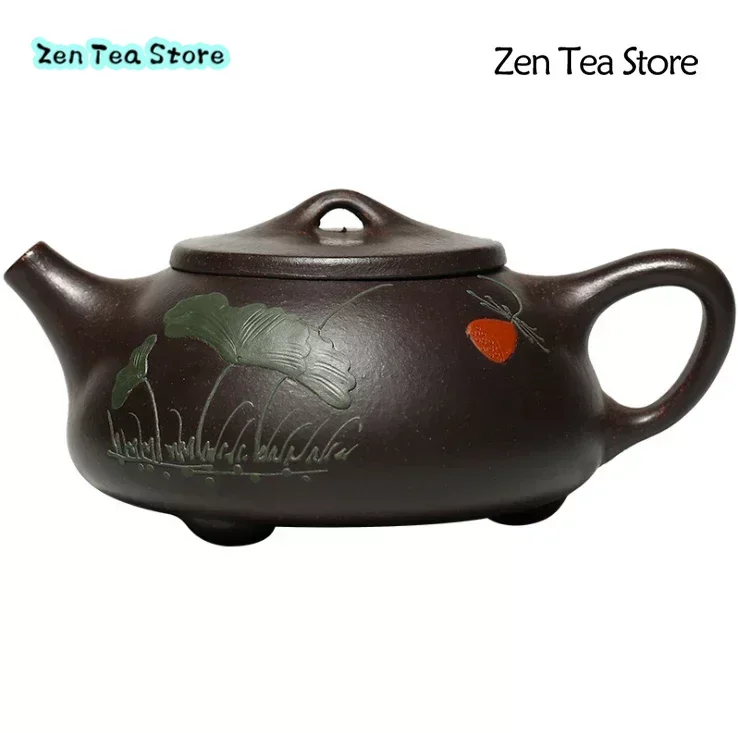 

Yixing Raw Ore Black King Kong Zisha Teapots Health Beauty Kettles Tea Pot Purple Clay Tea Pots Ball Hole Filter Tea Set Gift