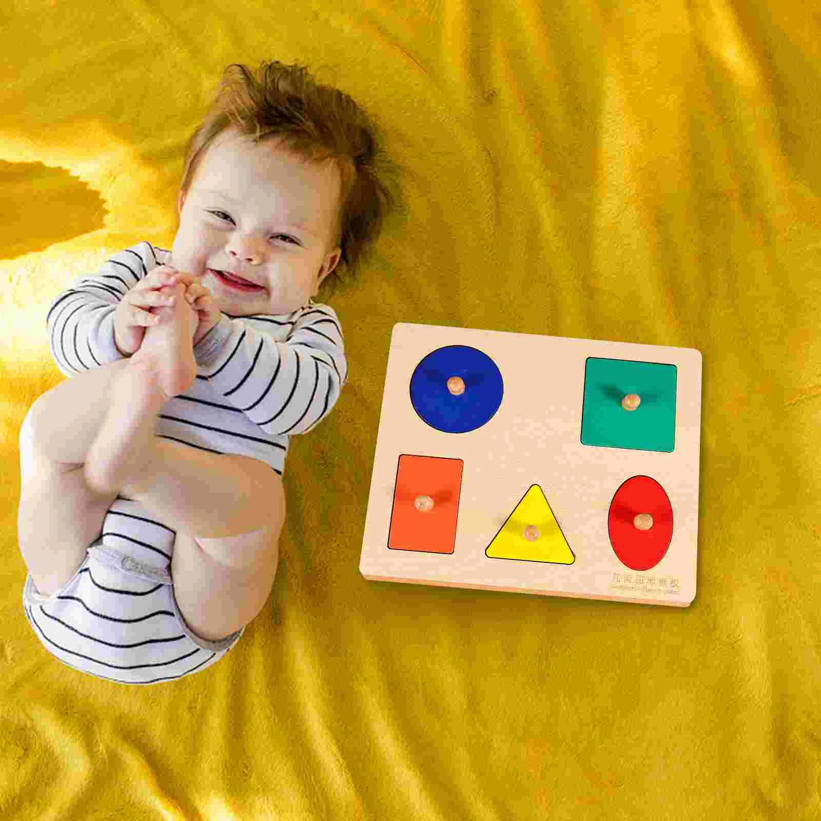 Juguetes de madera para educación temprana, rompecabezas con formas de aprendizaje, desarrollo para bebés, educativos geométricos, niños pequeños