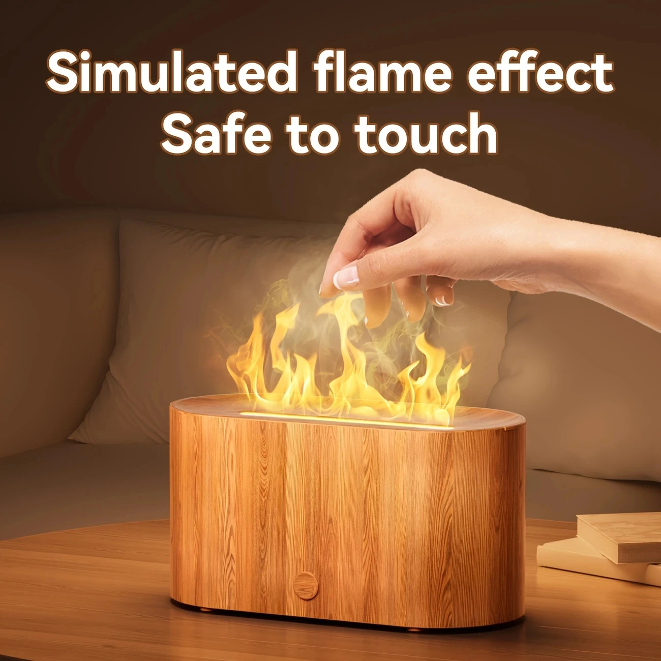 Flame Aromatherapy Machine Colorful Lamp Home Mini Desktop Silent Aromatherapy Ultrasonic Humidifier Suitable for Bedroom image 3