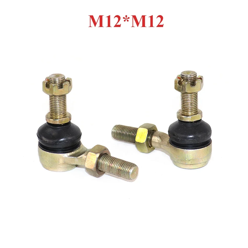 

1 Pair M12*M12 Left & Right Hand Thread Steering Tie Rod Ends kit Ball Joint Fit For China UTV Go Golf Kart Buggy Bike Parts