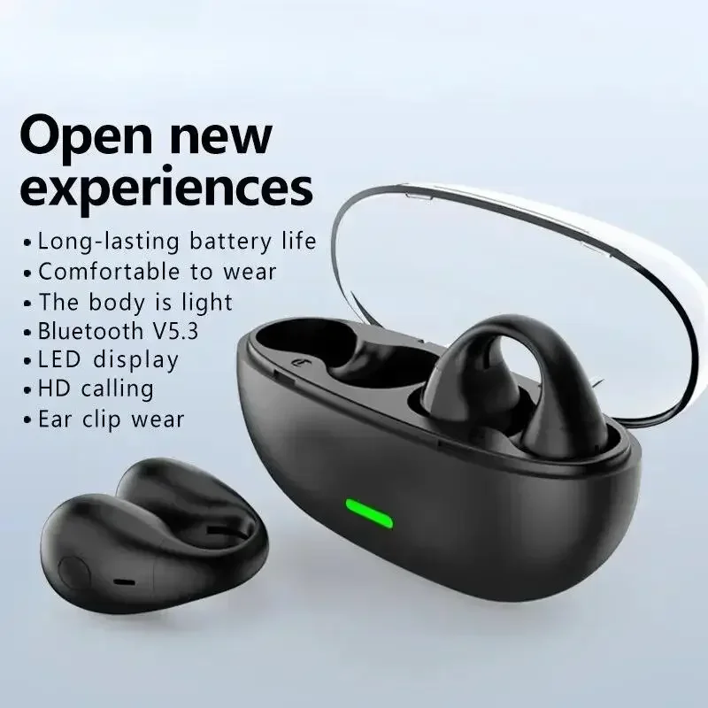S22 Earclip Wireless Bluetooth Headset OWS Touch Light Mini High Quality Earplugs Anti Sweat HD Sound Stereo Universal Headset image 3