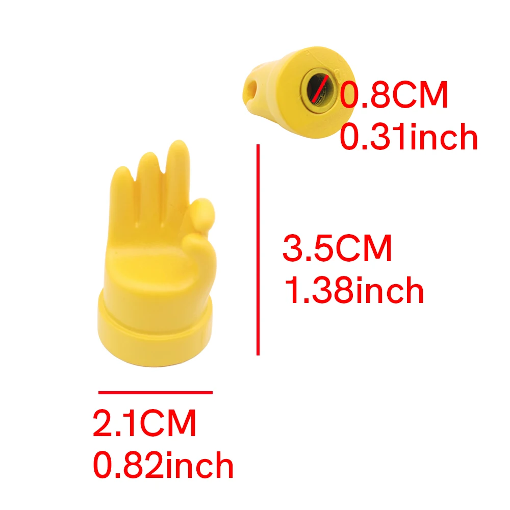 4Pcs/set OK Gesture Tire Valve Cap Easy Install High-Quality Protection Bold Prank Gift PLA Material Fits Cars Trucks Bicycles