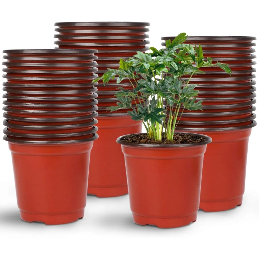 

Nursery Pot, 75 Pcs 4 Plastic Nursery Seed Starting Pots Flower Plant Container for Succulent Seedling Cutting Transplant